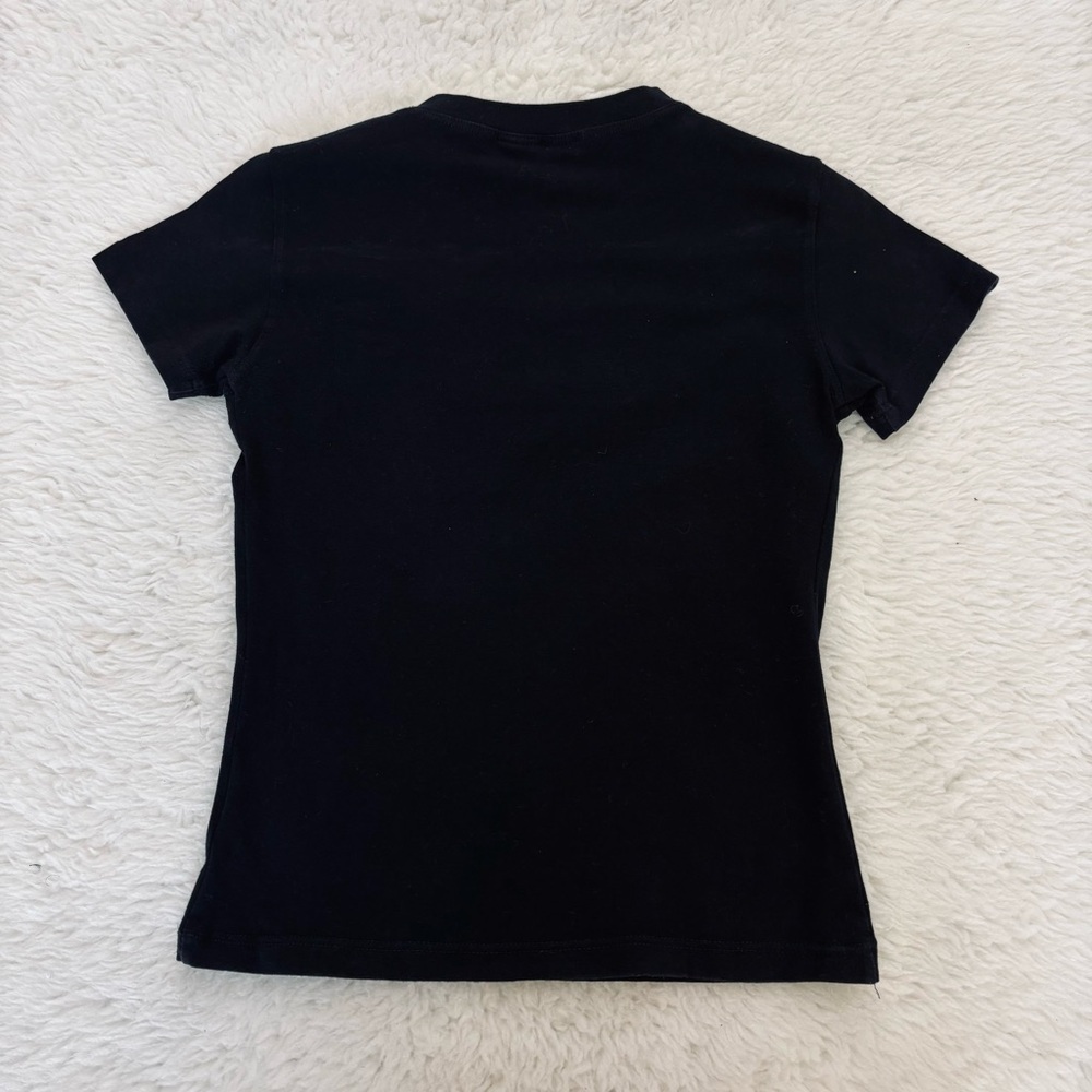 Fendi Black Vintage Tee with Shimmering Logo size 42 US Small - Picture 2 of 16